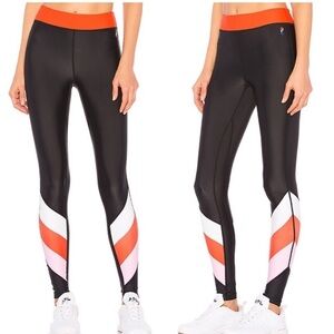 P.E Nation Black and Orange Leggings